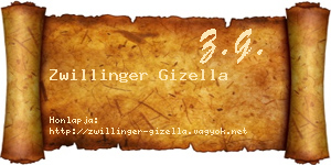 Zwillinger Gizella névjegykártya